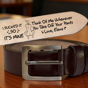 Cheeky Couple Secret Message Men's Belt - Personalized Gift For Him 01HULU270126
