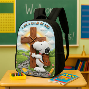 Hugging Cross - School Bag Personalized Gifts For Kids 01NATN070825