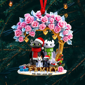 Smiling Family Christmas Ornament Personalized Gifts For Family 02TGDT120825