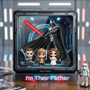 Cosmic Dad And Kids Acrylic Plaque - Personalized Gifts For Dad 042huqn310326