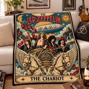 Led Zeppelin Hard Rock Tarot Card Blanket - Personalized Gifts For Music Lovers 06HULU281026