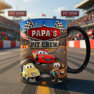 Papa Racing Crew Magic Mug - Personalized Gifts For Dad 03PAQN040526