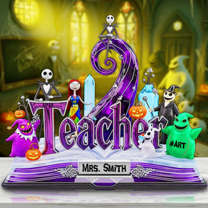 Horror Teacher Plaque - Personalized Gifts For Teacher 04tglu170625