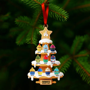 Sweet Cupcakes Christmas Ornament - Personalized Gifts For Grandmas 01OHLU151025