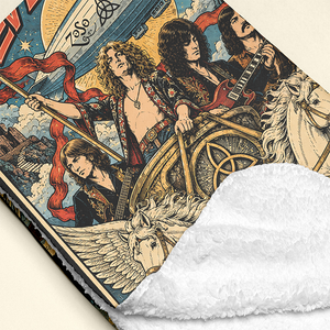 Led Zeppelin Hard Rock Tarot Card Blanket - Personalized Gifts For Music Lovers 06HULU281026