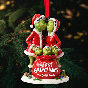 Festive Family Love Ornament - Personalized Christmas Gift For Family 02NALU150925