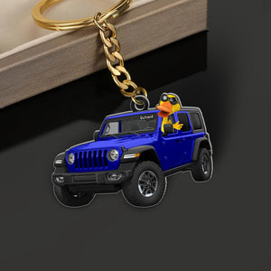 Happy Ducks Keychain - Personalized Gifts For Off-road Lovers 01qhqn281224-Homacus