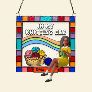 Personalized Gifts For Knitting Lovers Suncatcher Ornament 04ohtn080825