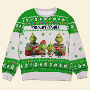 Personalized Gifts For Family Christmas Ugly Sweater 04natn230825