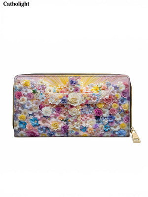 Catholight Floral Resurrection Leather Wallet Purse