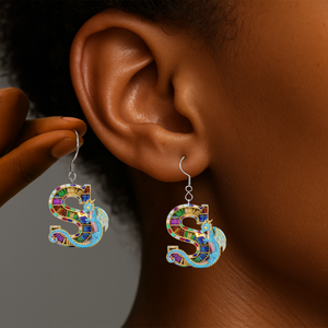 Magical Book Earrings With Initial - Personalized Gift For Book Lovers 07NALU210625