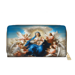 Divine Ascension: The Heavenly Embrace Leather Wallet Purse 02acxn030425
