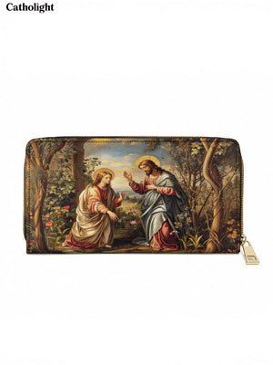Catholight Christ and Mary Magdalene Leather Wallet Purse