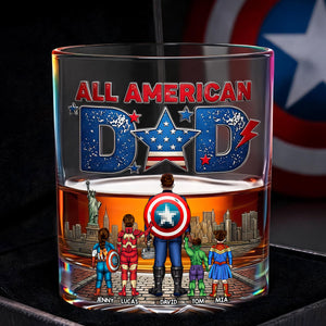 All American Dad Glass Mug - Personalized Gifts For Dad 02HUDT190526