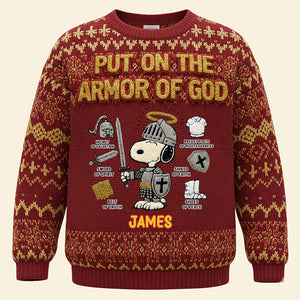 Knight Jesus Knitted Ugly Sweater - Personalized Gifts For Christian Ugly Sweater 01NATA301025