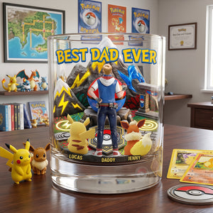 The Best Dad Of Little Trainers Round Glass - Personalized Gifts For Dads 04OHTN240426