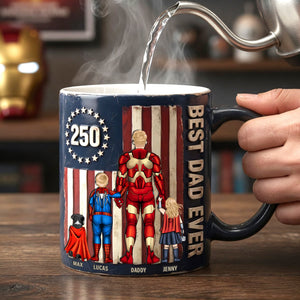 USA 250th Anniversary Best Dad Ever Magic Coffee Mug - Personalized Gifts For Dad 03natn300426