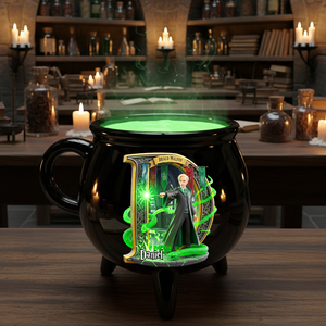 Spellbound Initials Cauldron Mug – Personalized Halloween Gifts For Fantasy Lovers 04HYLU040925