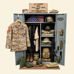 Military 250th Anniversary Personal Locker Plaque - Personalized Gifts For Veteran 051qhtn300625 MR