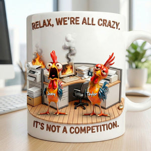 Fun Mad Rooster Office Worker Coffee Mug - Personalized Gifts For Coworker 02qhlu181225