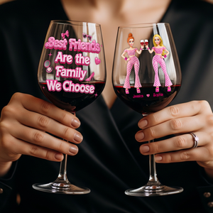 Stylish Besties Wine Glass - Personalized Gifts For Besties 02OHLU060825