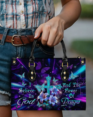 I Believe in God And The Lower Of Prayer Leather Bag 05acxn160425