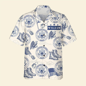 Bold Patriotic Hawaiian Shirt - Personalized Gifts For Soldier 02huqn210625