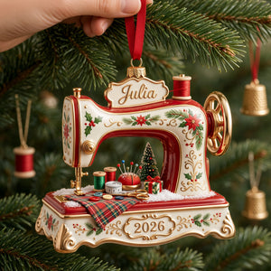 Sew Merry & Bright Christmas Ornament - Personalized Gifts For Sewing Lovers 01PGLU141026