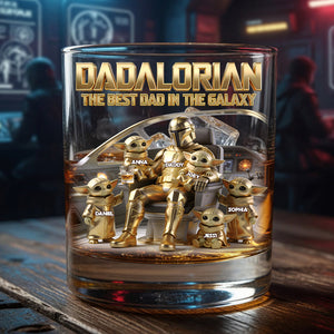 Legendary Space Dad Round Glass - Personalized Gifts For Dads 01PGLU300426