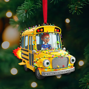 Adventure Bus Custom Photo Ornament - Personalized Christmas Gifts For Teachers 06NALU160925