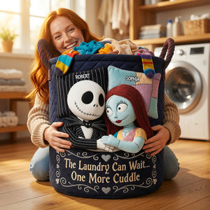 One More Cuddle Quilted Laundry Basket - Personalized Gifts For Couple 01OHDT130726