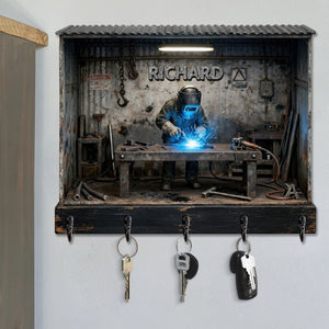 Welder Garage Acrylic Key Hanger – Personalized Gifts For Welder 02toqn191225