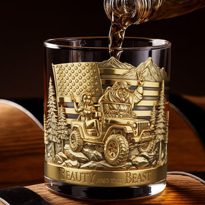 Fantastic Off-road Couple Drinking Glass - Personalized Gifts For Off-Road Lovers 01QHLU050925