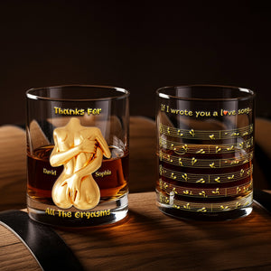 Sexy Hugging Couple Round Glass - Personalized Gifts For Couples 02NALU201125