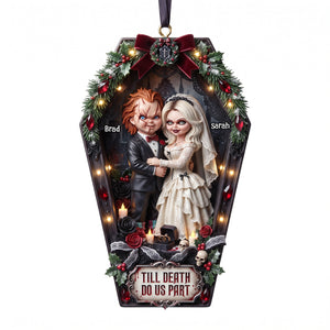 Spooky Wedding Couple Ornament - Personalized Gift For Couples 03TYDT280826