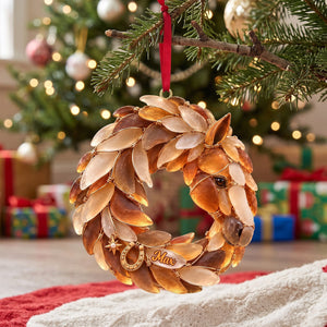 Horse Wreath Sea Glass Effect Ornament - Personalized Gifts For Horse Lovers 06qhtn121026