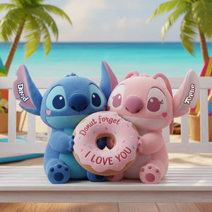 Adorable Tropical Duo Donut Pillow - Personalized Gifts For Couples 04PGLU251125