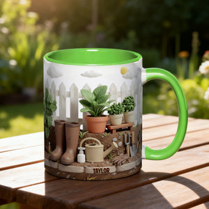 Gardening Scene Accent Mug – Personalized Gifts For Garden Lovers 03kilu080126