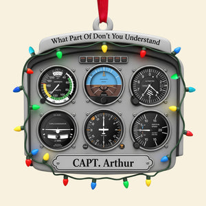 Personalized Gifts For Pilot Christmas Ornament 01hutn120925 Flight Instruments Six Pack