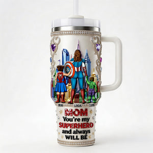 Brave Mom City Tumbler Handle - Personalized Gifts For Heroic Mom 03OHDT100426