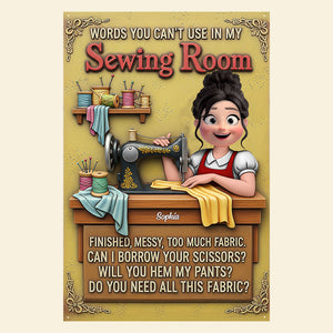 Personalized Funny Gifts For Sewing Lovers Metal Sign 01natn051225