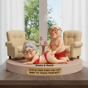 Funny Old Couple Acrylic Plaque - Personalized Gifts For Couples 09OHLU281125