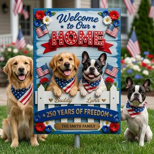 Welcome To Our Home Metal Sign - Custom Photo 250 USA 05TYLU310326