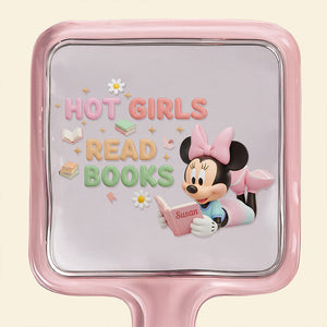 Book Girl Handheld Mirror - Personalized Gifts For Book Lovers 04PGDT031225