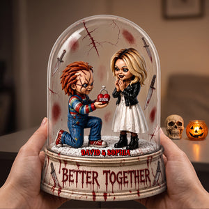 Horror Couple Better Together Acrylic Plaque - Personalized Halloween Gifts For Couples 01ohtn120826