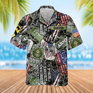Proud Military Hawaiian Shirt - Personalized Military Logo Gifts For Veteran 04HUQN170625