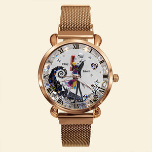 Romantic Couple Mesh Strap Quartz Watch Personalized Gifts For Couple 05PADT220126