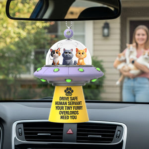 UFO Furry Overlords Car Ornament - Personalized Christmas Gifts For Cat Lovers 06tgqn280725-Homacus