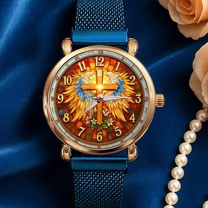 Jesus Blessing Mesh Strap Quartz Watch – Personalized Gifts For Jesus Lovers 01huqn250725