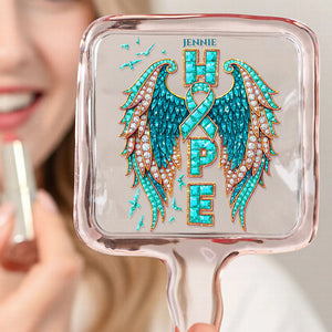 Ribbon Awareness Handheld Mirror - Personalized Gifts 01HUDT081225